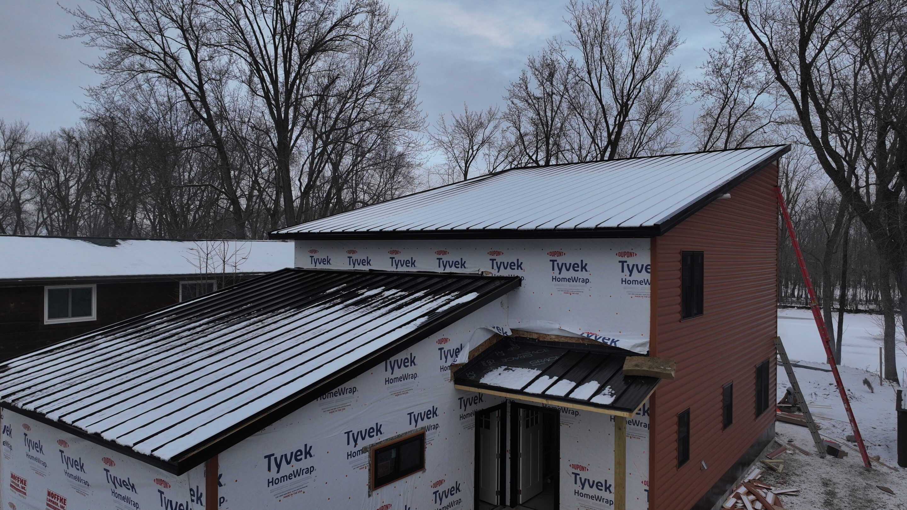 Faux Log Siding Install New Construction New London